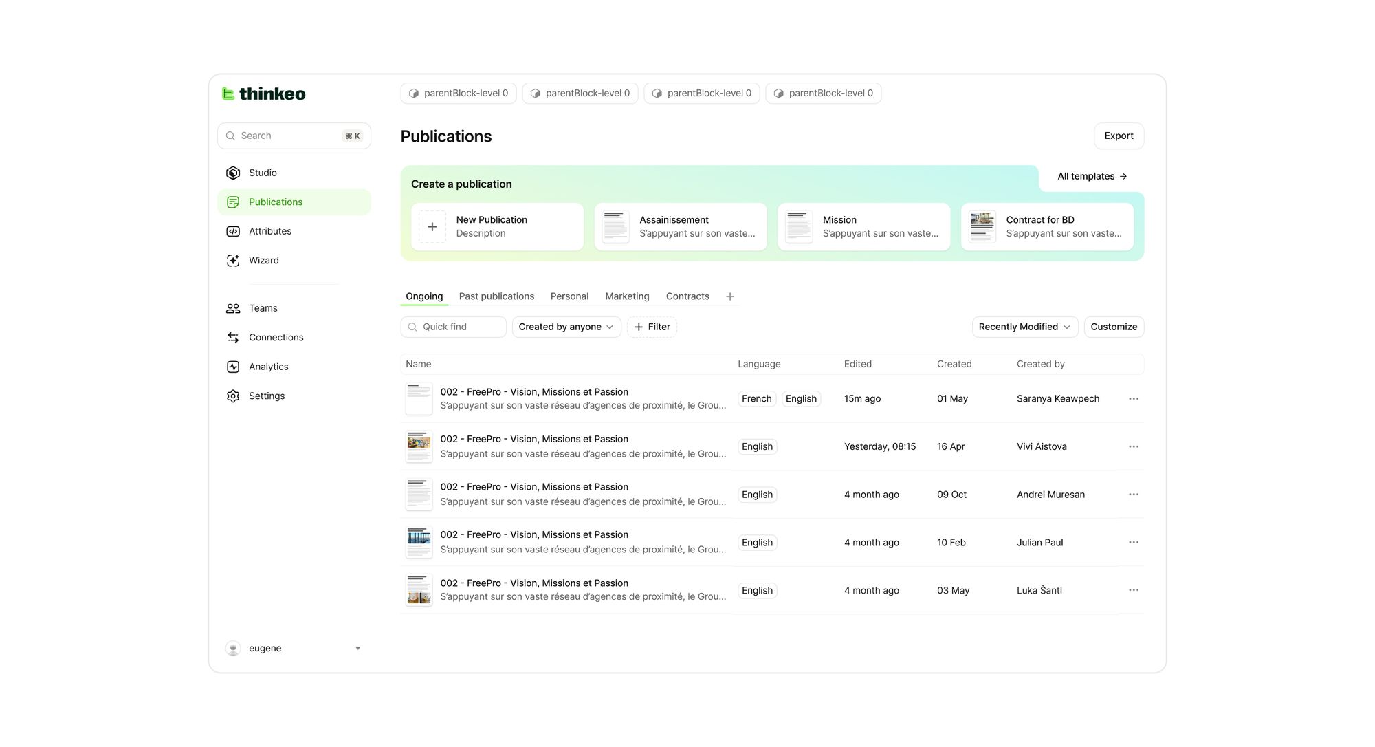 Thinkeo — OpenPurpose portfolio work