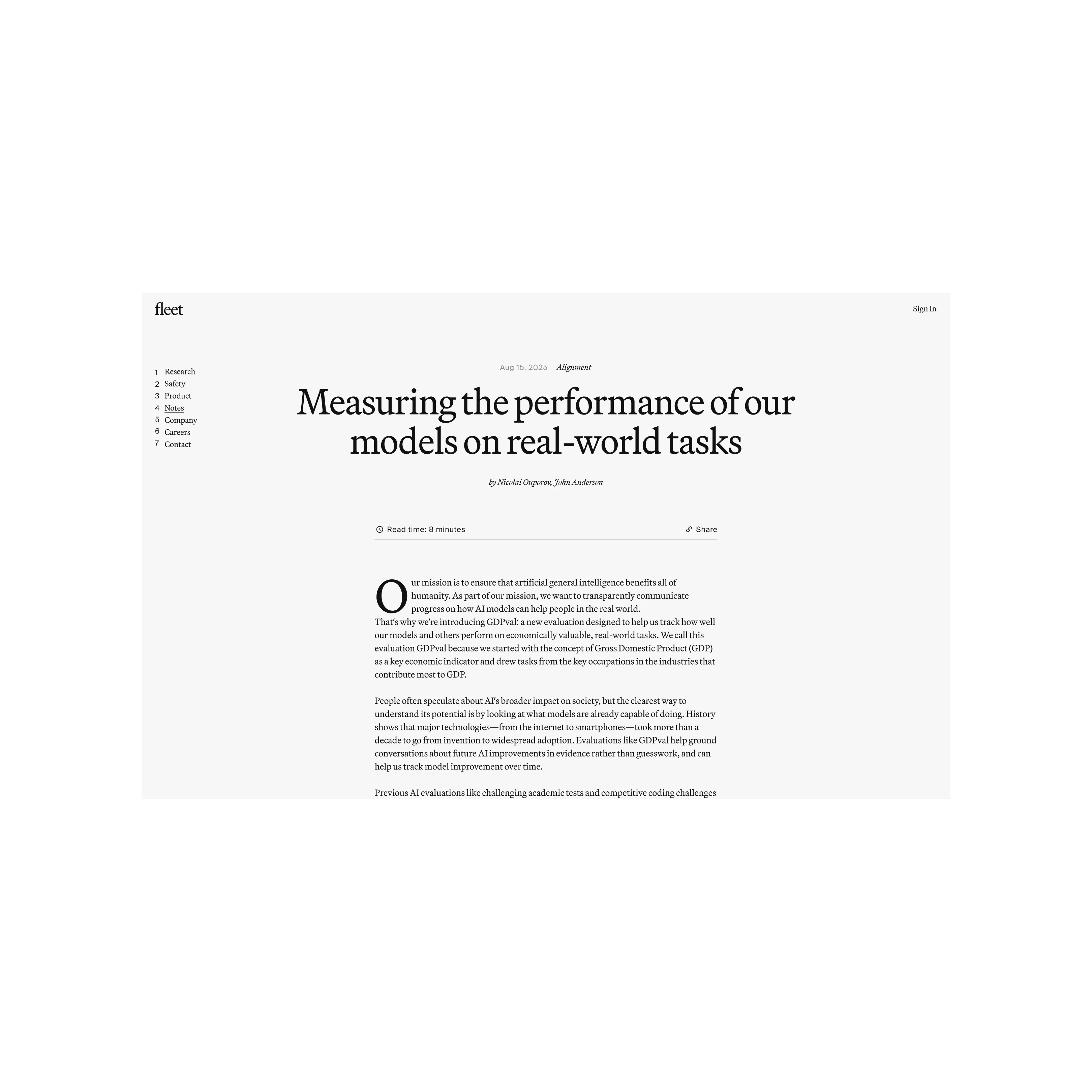 Fleet — OpenPurpose portfolio work
