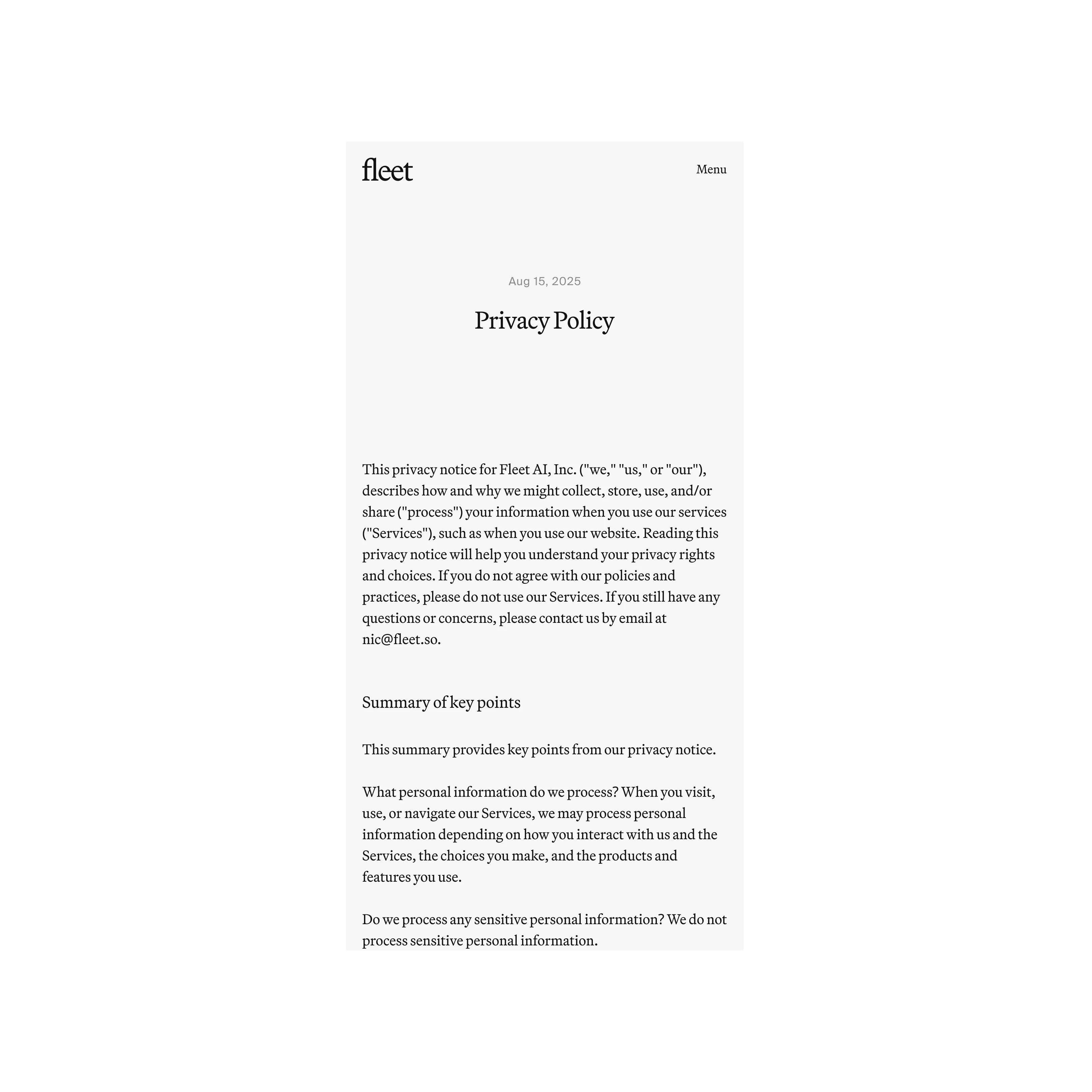 Fleet — OpenPurpose portfolio work